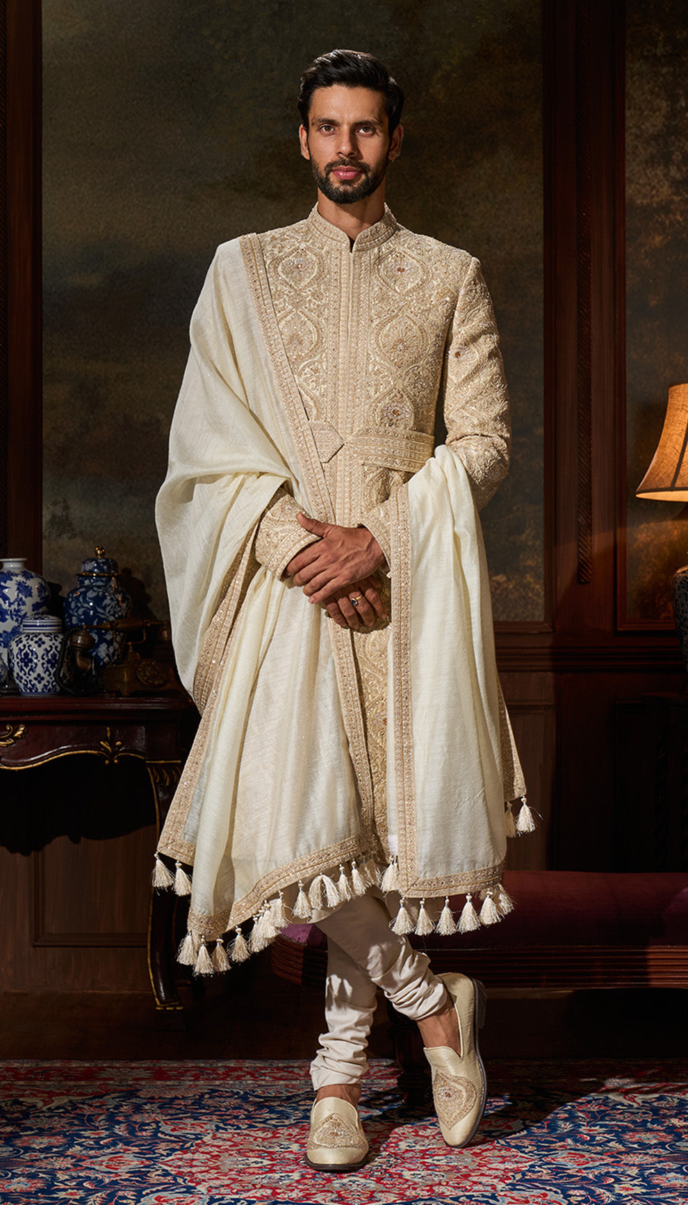 Vintage Ivory Sherwani