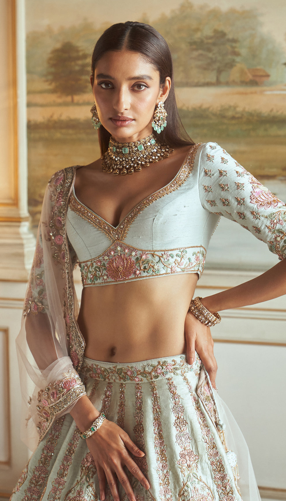 Sky Lotus Lehenga