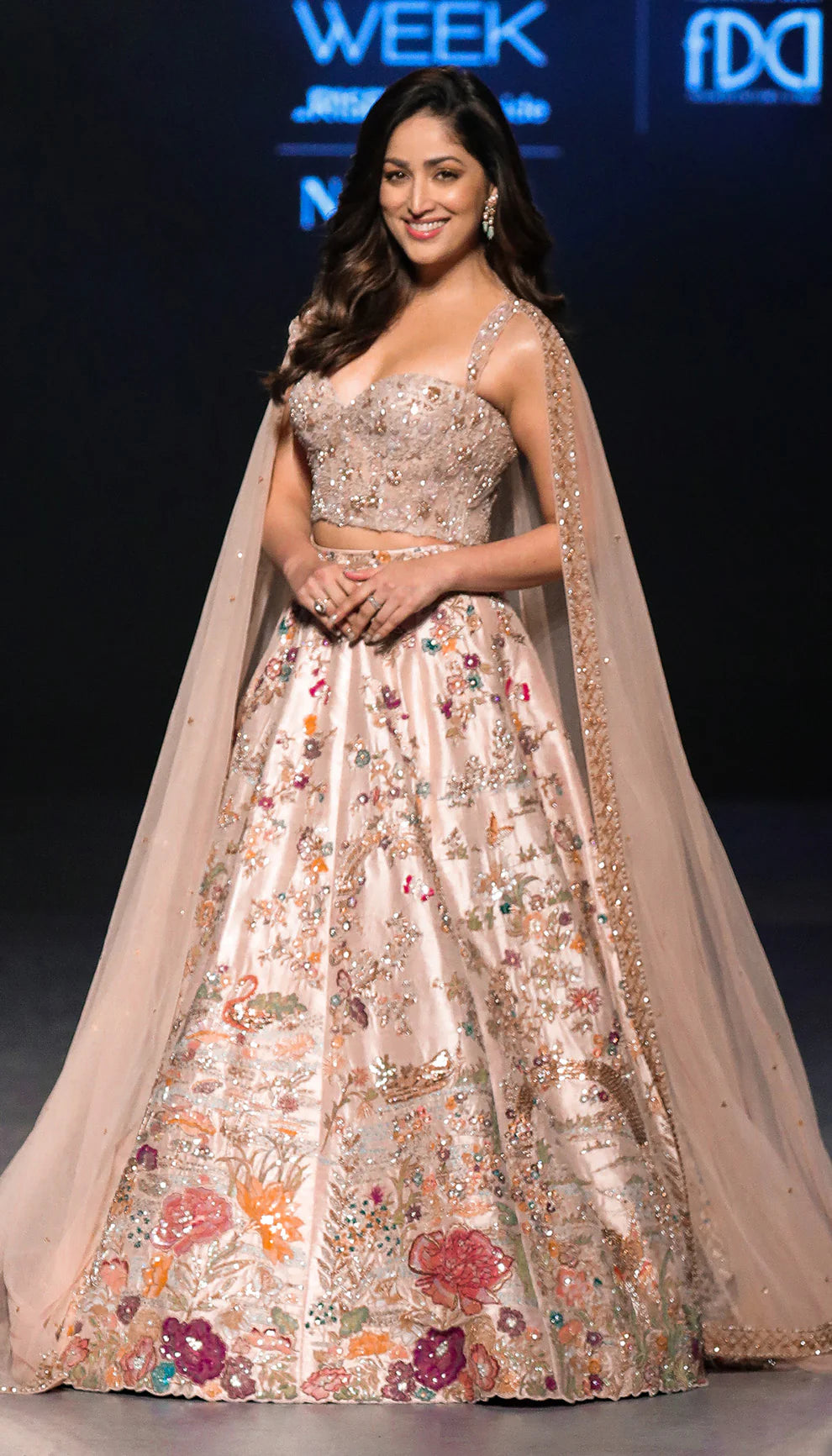 Yami Gautam In The Frost Pink Paradise Embroidered Raw Silk Lehenga by - Shyamal & Bhumika Yami Gautam In The Frost Pink Paradise Embroidered Raw Silk Lehenga by - Shyamal & Bhumika