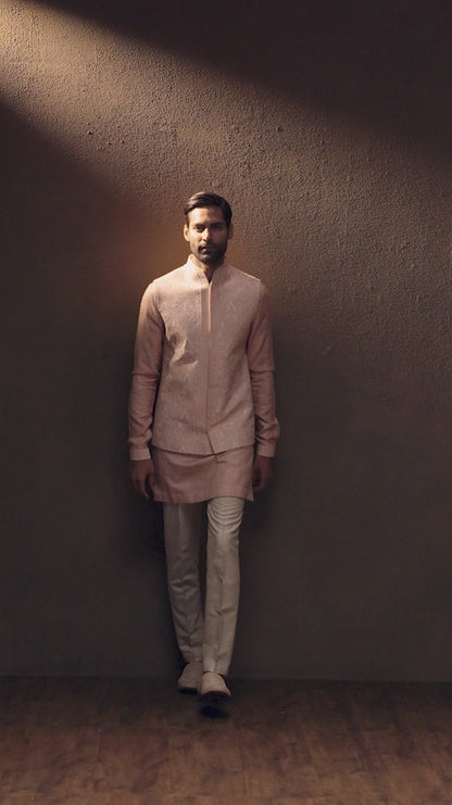 Blush Pink Raw Silk Bandi