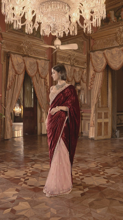 Velvet Saree