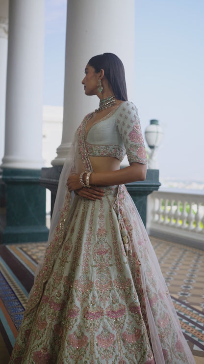 Sky Lotus Lehenga
