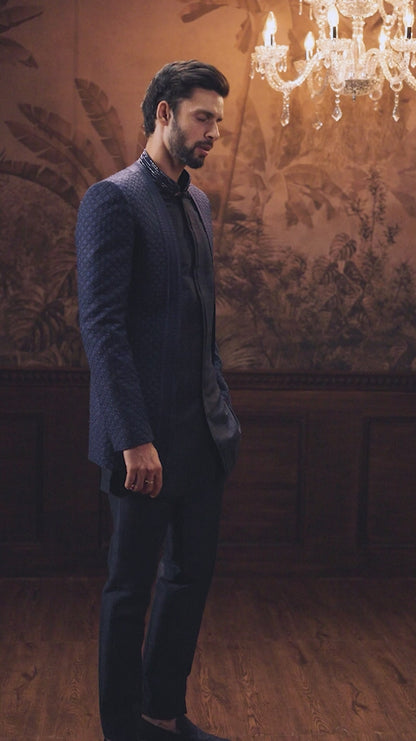Ink Blue Open Jacket