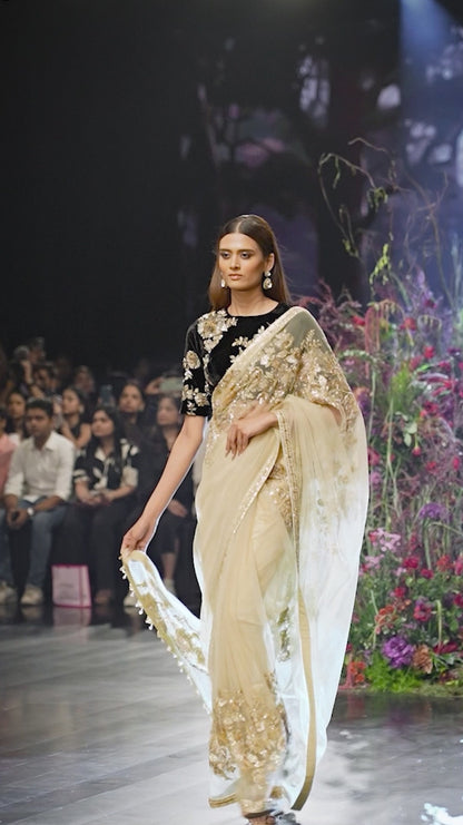 The Magnolia Border Saree